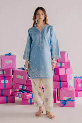 WINTER-2PIECE DHANAK EMBROIDERED SHIRT WITH DHANAK EMB TROUSER-15005