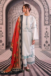 SUMMER-3PC LAWN EMBROIDERED SHIRT WITH MONARK PRINTED DUPATTA AND EMB TROUSER-3758