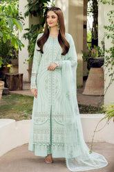 SUMMER-3PC LAWN EMBROIDERED SHIRT WITH ORGANZA EMB DUPATTA AND TROUSER-4624