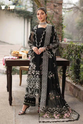 WINTER-3PC DHANAK EMBROIDERED SHIRT WITH CHIFFON EMBROIDERED DUPATTA AND TROUSER -5050
