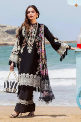 SUMMER-3PC LAWN EMBROIDERED SHIRT WITH CHIFFON PRINTED DUPATTA AND EMB TROUSER-4697