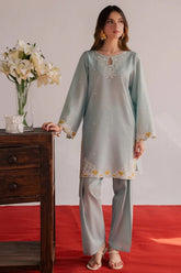 WINTER-2PIECE DHANAK EMBROIDERED SHIRT WITH DHANAK TROUSER-15008