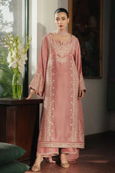 WINTER-3PC RAW SILK EMBROIDERED SHIRT WITH SILK EMBROIDERED DUPATTA AND EMB TROUSER-5141