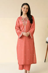 WINTER-2PIECE DHANAK EMBROIDERED SHIRT WITH DHANAK TROUSER-15114