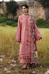 WINTER-3PC KARANDI EMBROIDERED SHIRT WITH WOOL PRINTED SHAWL AND KARANDI TROUSER-5160
