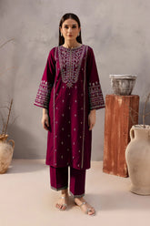 SUMMER-2PC LAWN SEQUIN EMBROIDERED SHIRT WITH LAWN SEQUIN EMBROIDERED TROUSER-35