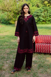 WINTER-2PIECE DHANAK EMBROIDERED SHIRT WITH DHANAK EMB TROUSER-15004
