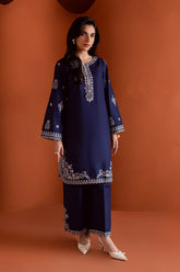 WINTER-2PIECE DHANAK EMBROIDERED SHIRT WITH DHANAK EMB TROUSER-15013