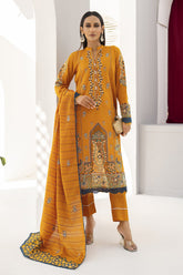 SUMMER-3PC LAWN EMBROIDERED SHIRT WITH LAWN EMBROIDERED READY TO WEAR DUPATTA-05