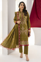 SUMMER-3PC LAWN EMBROIDERED SHIRT WITH LAWN EMBROIDERED READY TO WEAR DUPATTA-G01