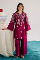 WINTER-2PIECE DHANAK EMBROIDERED SHIRT WITH DHANAK EMB TROUSER-15022