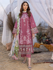 WINTER- 3PC DHANAK EMBROIDERED SHIRT WITH COUTURE SHAWAL AND TROUSER-3152