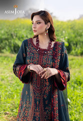 WINTER-3PC DHANAK EMBROIDERED SHIRT WITH DHANAK EMBROIDERED SHAWL AND TROUSER -4191