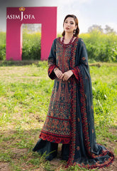 WINTER-3PC DHANAK EMBROIDERED SHIRT WITH DHANAK EMBROIDERED SHAWL AND TROUSER-5123