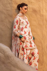 WINTER-3PC SHAMOZE SILK PRINTED EMB SHIRT WITH SOFT SILK PRINTED EMB DUPATTA & EMB TROUSER-1707