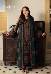 WINTER-3PC DHANAK EMBROIDERED SHIRT WITH DHANAK EMBROIDERED SHAWL AND TROUSER-5206