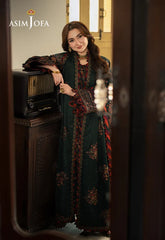WINTER-3PC DHANAK EMBROIDERED SHIRT WITH DHANAK EMBROIDERED SHAWL AND TROUSER-5206