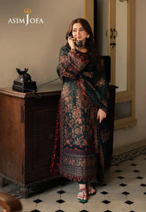 WINTER-3PC DHANAK EMBROIDERED SHIRT WITH DHANAK EMBROIDERED SHAWL AND TROUSER-5206