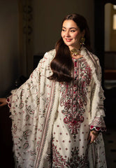WINTER-3PC DHANAK SEQUENCE EMBROIDERED SHIRT WITH DHANAK EMBROIDERED SHAWL & DHANAK TOUSER-4060