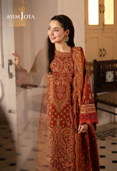 WINTER-3PC DHANAK SEQUINS EMBROIDERED SHIRT WITH DHANAK EMBROIDERED SHAWL AND TROUSER -5010