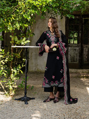 SUMMER-3PC LAWN EMBROIDERED SHIRT WITH KHADDI NET EMBROIDERED DUPATTA AND TROUSER-4852