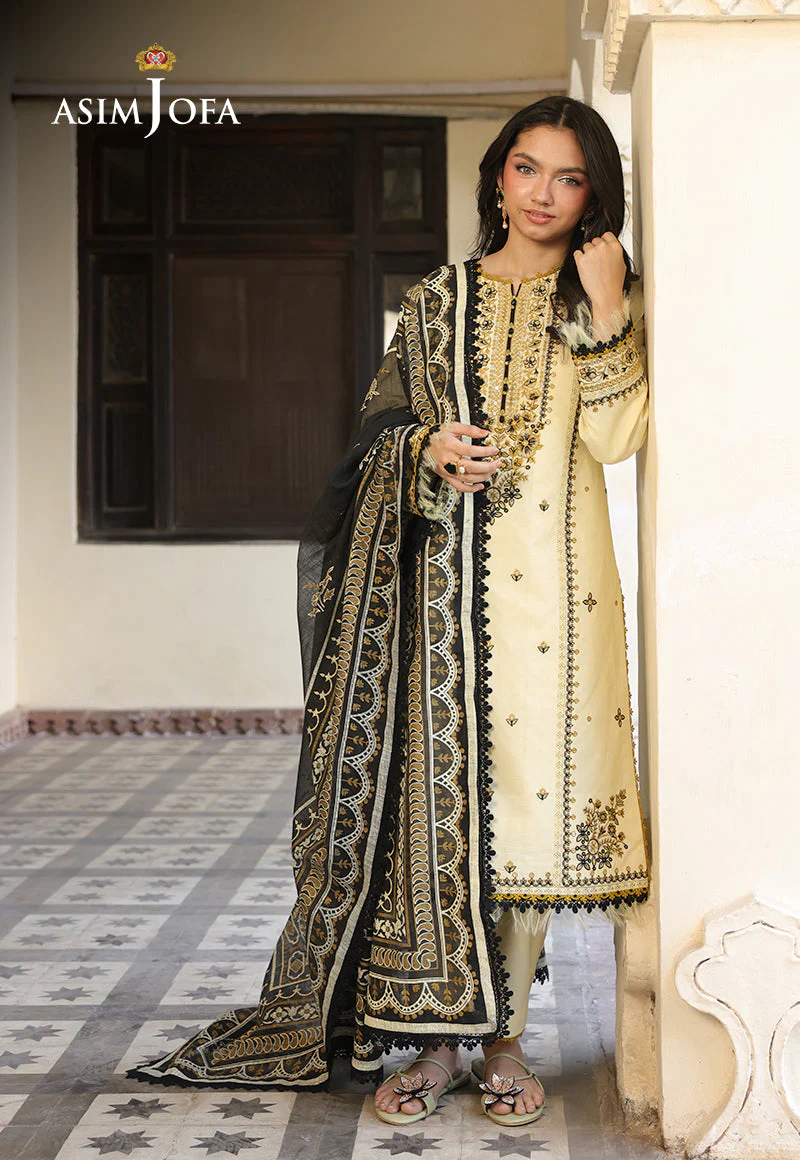 SUMMER- 3PC LAWN EMBROIDERED SHIRT WITH MONARK PRINTED DUPATTA AND TROUSER -3728