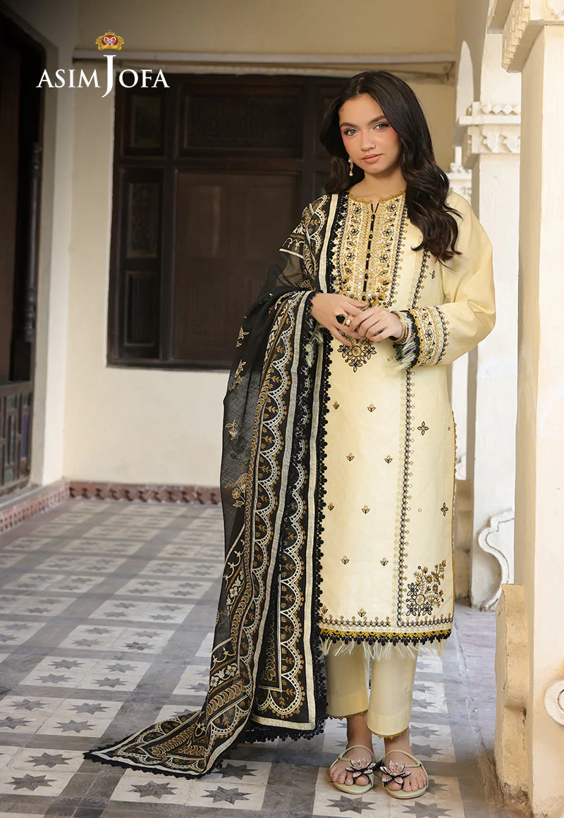 SUMMER- 3PC LAWN EMBROIDERED SHIRT WITH MONARK PRINTED DUPATTA AND TROUSER -3728