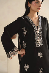 WINTER-2PIECE DHANAK EMBROIDERED SHIRT WITH DHANAK EMB TROUSER-15136