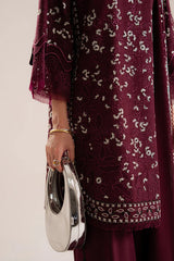 SUMMER-3PC LAWN LASER WORK EMBROIDERED SHIRT WITH KHADDI NET EMBROIDERED DUPATTA AND TROUSER-4666