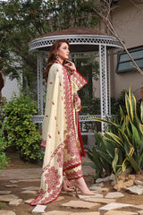 WINTER-3PC DHANAK EMBROIDERED SHIRT WITH DHANAK EMBROIDERED SHAWL & TROUSER-4304