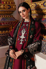 WINTER-3PC KHADDAR PRINTED SHIRT WITH KHADDAR PRINTED DUPATTA AND PRINT TROUSER-2651