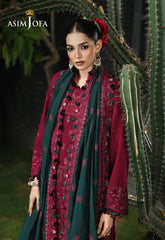 WINTER-3PC KARANDI EMBROIDERED SHIRT WITH KARANDI EMB SHAWL AND TROUSER-5235