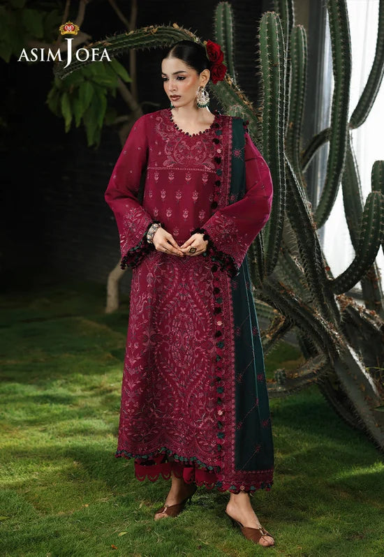 WINTER-3PC KARANDI EMBROIDERED SHIRT WITH KARANDI EMB SHAWL AND TROUSER-5235