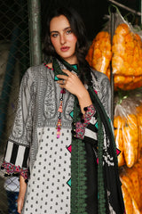 WINTER-3PC KHADDAR PRINTED SHIRT WITH KHADDAR PRINTED DUPATTA AND PRINT TROUSER-2652