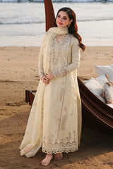 WINTER-3PC DHANAK EMBROIDERED SHIRT WITH DHANAK EMBROIDERED SHAWL AND TROUSER-5094
