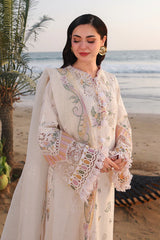 WINTER-3PC DHANAK CHIKAN EMBROIDERED SHIRT WITH DHANAK EMBROIDERED SHAWL AND TROUSER-5095