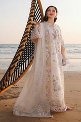 WINTER-3PC DHANAK CHIKAN EMBROIDERED SHIRT WITH DHANAK EMBROIDERED SHAWL AND TROUSER-5095