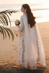 WINTER-3PC DHANAK CHIKAN EMBROIDERED SHIRT WITH DHANAK EMBROIDERED SHAWL AND TROUSER-5095