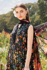 SUMMER-3PC LAWN PRINTED EMB SHIRT WITH CHIFFON PRINT DUPATTA AND PRINT TROUSER-2504