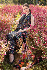 SUMMER-3PC LAWN PRINTED EMB SHIRT WITH CHIFFON PRINT DUPATTA AND PRINT TROUSER-2504
