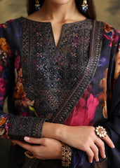 WINTER-3PC SHAMOZE SILK PRINTED EMBROIDERED SHIRT WITH SOFT SILK PRINTED EMB DUPATTA & EMB TROUSER-1725