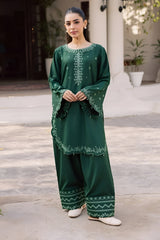 WINTER-2PIECE DHANAK EMBROIDERED SHIRT WITH DHANAK EMB TROUSER-15134