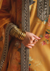 WINTER-3PC SHAMOZE SILK PRINTED EMBROIDERED SHIRT WITH SOFT SILK PRINTED EMB DUPATTA & EMB TROUSER-1726