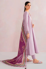 SUMMER- 3PC LAWN EMBROIDERED SHIRT WITH MONARK PRINTED DUPATTA AND TROUSER-3735