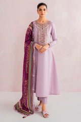 SUMMER- 3PC LAWN EMBROIDERED SHIRT WITH MONARK PRINTED DUPATTA AND TROUSER-3735