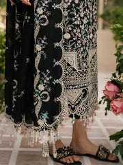 WINTER-3PC DHANAK HEAVY EMBROIDERED SHIRT WITH DHANAK EMBROIDERED SHAWL & DHANAK TOUSER-5115