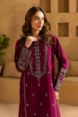 SUMMER-2PC LAWN EMBROIDERED SEQUIN SHIRT AND EMBROIDERED TROUSER-225