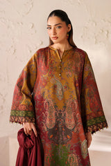 WINTER-3PC KHADDAR PRINTED SHIRT WITH KHADDAR PRINTED DUPATTA AND PRINTED TROUSER-2662
