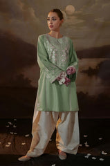 SUMMER-2PC LAWN EMBROIDERED SHIRT WITH LAWN EMBROIDERED TROUSER-85