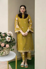 URGE-2PC LAWN EMBROIDERED SHIRT WITH EMB TROUSER-80